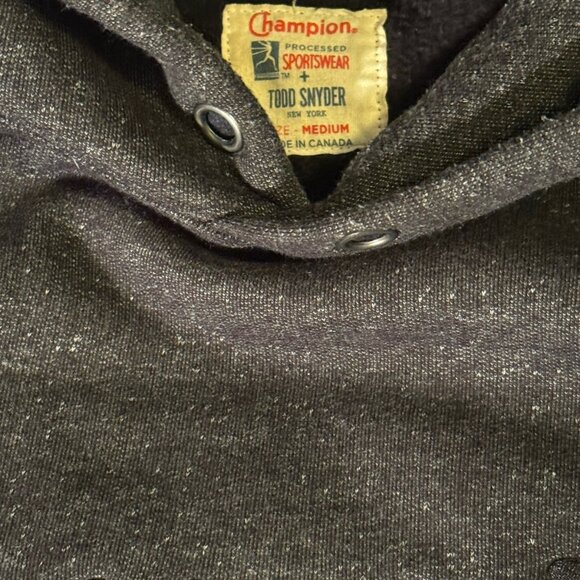 Todd Snyder Champion Dark Gray Embroidered Hoodie Heavy Weight Only Worn Once! - Picture 5 of 6